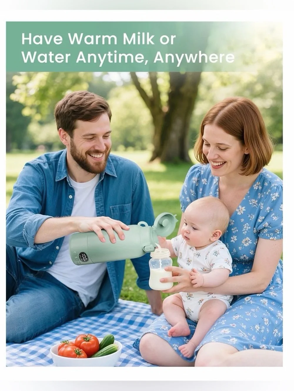 Portable Baby Bottle Warmer – Light Green
